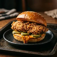 Sanduíche de Frango Frito de Chef, Coquelet Dourado
