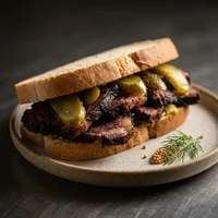 Sanduíche de Pastrami Curado, Maturado 45