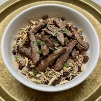 Shawarma de Carne com Arroz de Amêndoas, Mesa do Cedro