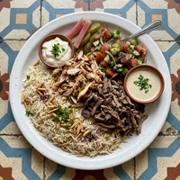 Prato de Shawarma Misto, Shawarma na Brasa