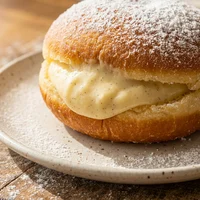 Sonho de Creme de Baunilha em Fava, Padaria Massa Lenta