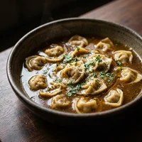 Capeletti de Cordeiro em Caldo Defumado, Atelier Velouté