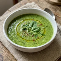 Sopa de Espinafre com Batata, Verde Caldo