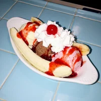 Banana Split Antigo, Bola Cheia Sorvetes
