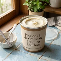 Pote de 1 L de Creme de Baunilha Bourbon, Gelateria Pietra Fredda