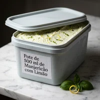 Pote de 500 ml de Manjericão com Limão, Ateliê do Gelado