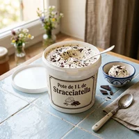 Pote de 1 L de Stracciatella, Gelateria Pietra Fredda