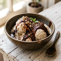 Sorvete de Tapioca com Cacau, Açaí & Cacau