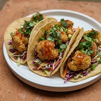 Tacos de Couve-Flor Empanada, Verde Cactus