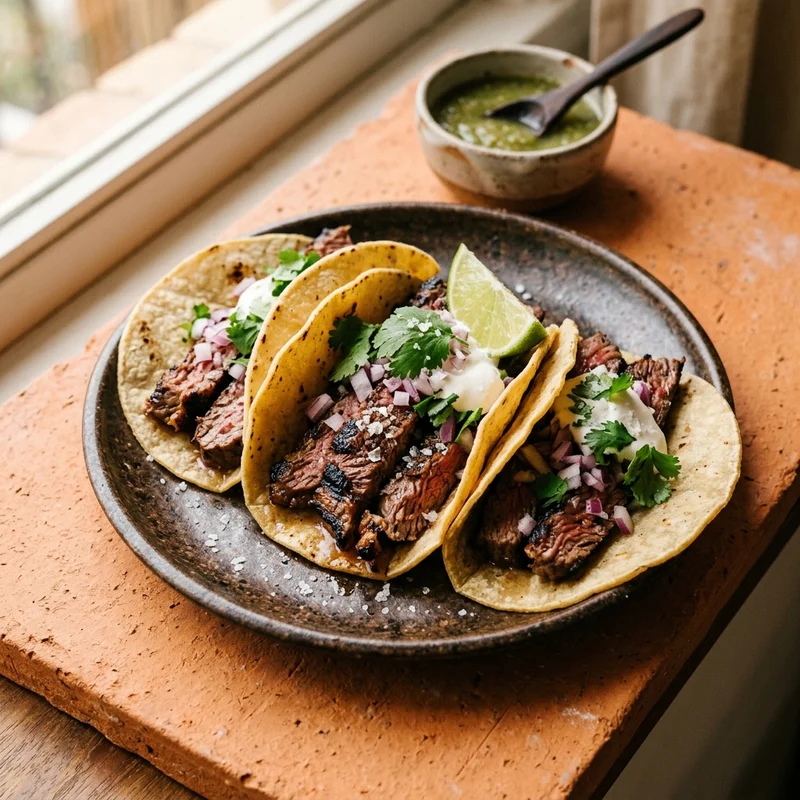Tacos de Fraldinha na Brasa, Brasa e Milho