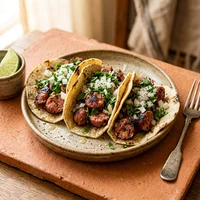Tacos de Linguiça na Brasa, Brasa e Milho