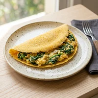 Tapioca de Ovo Caipira com Espinafre, Horta Urbana