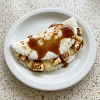Tapioca de Queijo Coalho com Melaço, Goma Café