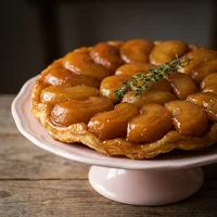 Tarte Tatin de Maçã com Caramelo Salgado, Amêndoa Amarga