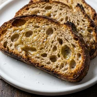 Torradas de Pão de Fermentação Natural, Verde Caldo