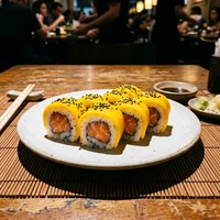 Uramaki de Manga com Salmão (8 un.), Temakeria Maré Cheia