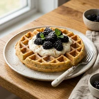 Waffle de Cardamomo com Amora, Bandeja Nórdica