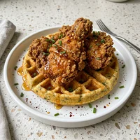 Waffle com Frango Frito, Manhã Lenta