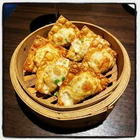 Wonton Frito de Queijo, Pote de Bambu