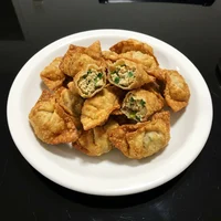 Wonton Frito de Tofu e Cebolinha, Jardim de Lótus