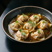 Wonton de Camarão no Caldo de Crustáceo, Casa do Fogo Longo