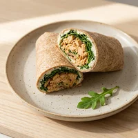Wrap de Frango Caipira com Rúcula, Horta Urbana