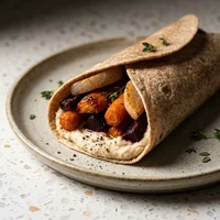 Wrap de Legumes de Raiz Assados Lentamente, Clorofila