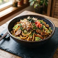 Yakisoba de Porco com Repolho, Izakaya Lanterna Branca