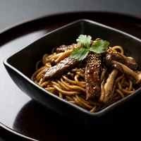 Yakisoba de Wagyu ao Shoyu Trufado, Omakase Tsuki